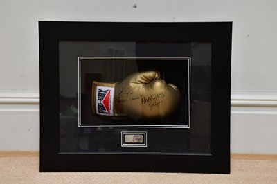 Lot 2718 - STEVE COLLINS & JOE EGAN; a signed boxing...