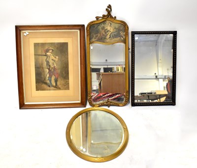 Lot 45 - A French-style gilt framed wall mirror