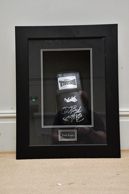 Lot 2719 - FRANK BRUNO; a signed boxing glove, 48 x 63cm,...