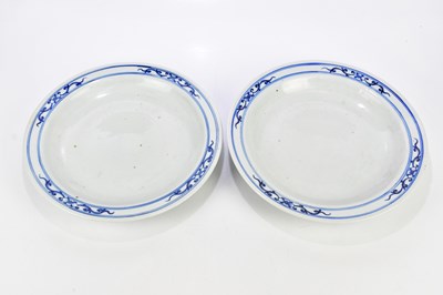 Lot 1269 - A pair of 20th century Japanese blue and white...