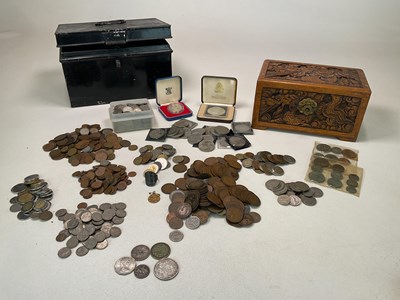 Lot 504 - A quantity of coins, mainly British mid/late...