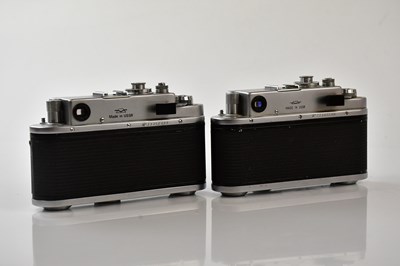 Lot 470 - ZORKI; two Zorki-4K 35mm film cameras, both...