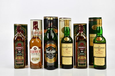 Lot 2747 - WHISKY; four bottles including two bottles of...