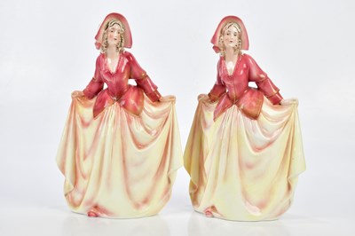 Lot 1505 - KATZHUTTE; two Art Deco ceramic figures...