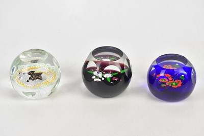 Lot 1569 - CAITHNESS; three limited edition faceted glass...