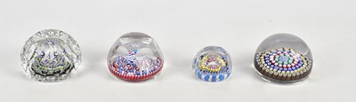 Lot 1565 - WHITEFRIARS; a faceted glass paperweight...