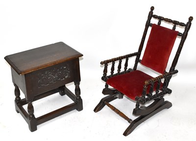 Lot 1572 - A child's American rocking chair, together...