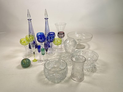 Lot 333 - A quantity of coloured and other glass...