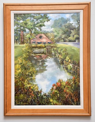 Lot 571 - JUNE BEVAN; oil on canvas, 'The Mill, Dunham...