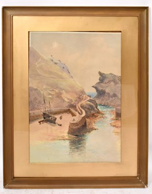 Lot 1012 - W.H DYER; watercolour, Cornish court scene,...