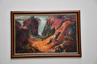 Lot 416 - JUNE BEVAN; oil on board, 'Dunseverick, County...