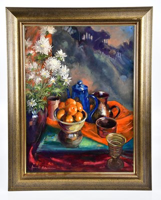 Lot 409 - JUNE BEVAN; oil on board, 'White...