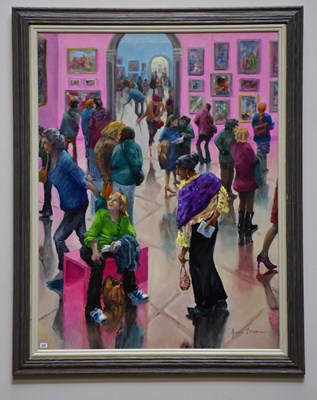 Lot 377 - JUNE BEVAN; oil on board, 'The Magenta Gallery'...