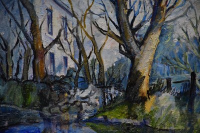Lot 379 - JUNE BEVAN; oil on canvas, 'Blue Water',...