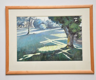 Lot 363 - JUNE BEVAN; gouache, 'Sun Triangles', signed...