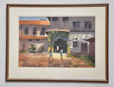 Lot 368 - JUNE BEVAN, watercolour, 'Archway in Cochin',...