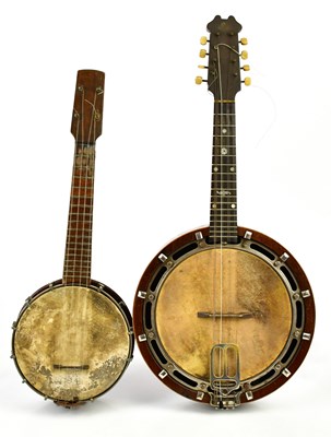 Lot 1063 - An early 20th century rosewood backed banjo...