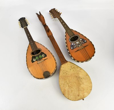 Lot 1058 - LUIGI POPPI, PALERMO; a bowl back mandolin, a...