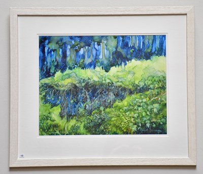 Lot 311 - JUNE BEVAN; watercolour, 'Land Slip', signed...