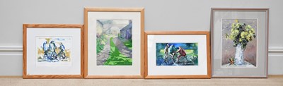 Lot 319 - JUNE BEVAN; a group of three watercolours,...