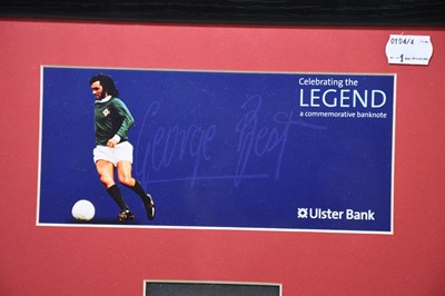 Lot 350 - GEORGE BEST; a framed montage depicting an...