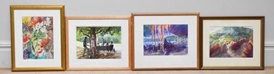 Lot 341 - JUNE BEVAN; a group of four watercolours,...