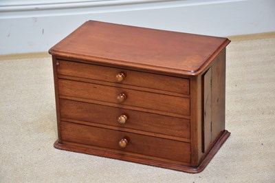 Lot 493 - A Victorian mahogany four drawer specimen...