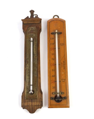 Lot 537 - Two wall thermometers, largest 25cm.