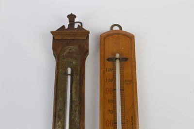 Lot 537 - Two wall thermometers, largest 25cm.