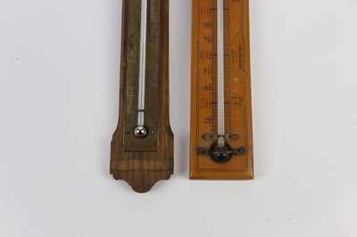 Lot 537 - Two wall thermometers, largest 25cm.