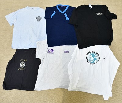 Lot 628 - A collection of five stage crew tour T-shirts...