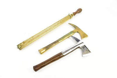 Lot 594 - A military issue fireman's axe, with military...