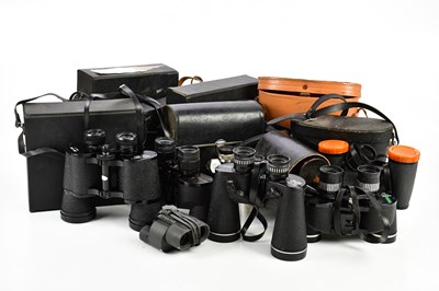 Lot 741 - Ten pairs of modern binoculars in various...