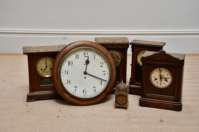 Lot 374 - An Edwardian and later mahogany circular wall...