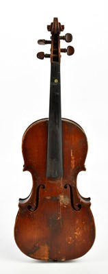 Lot 1034 - A full size German violin with one-piece back...