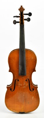 Lot 1022 - A full size German violin with one-piece back...