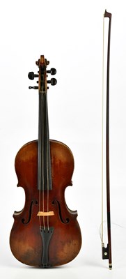 Lot 1020 - A full size German violin, Stradivarius copy,...