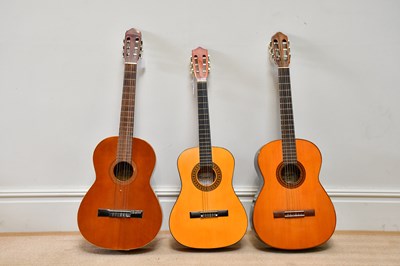 Lot 1076 - Three acoustic guitars comprising Raimundo,...