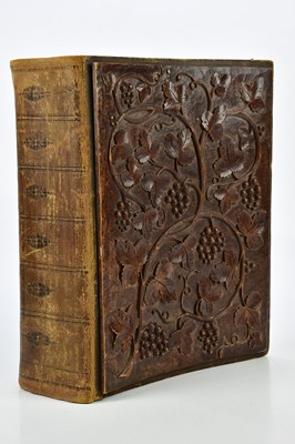 Lot 2657 - A Black Forest carved bound scrap album,...