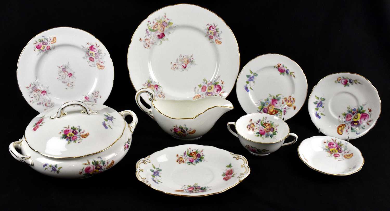 Lot 806 - COALPORT; a 'Junetime' pattern tea and dinner...