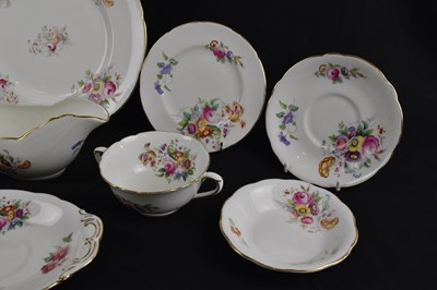 Lot 806 - COALPORT; a 'Junetime' pattern tea and dinner...