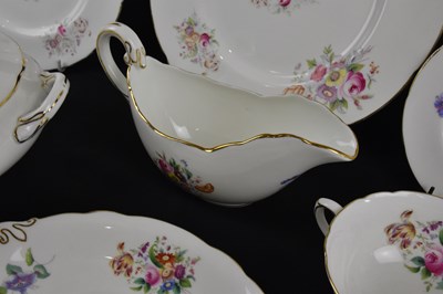 Lot 806 - COALPORT; a 'Junetime' pattern tea and dinner...