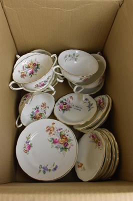 Lot 806 - COALPORT; a 'Junetime' pattern tea and dinner...