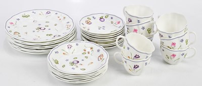 Lot 1368 - ROYAL CROWN DERBY; a six setting tea service...