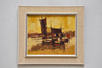 Lot 853 - RAMLI MALEK; oil on canvas, abstract, signed...