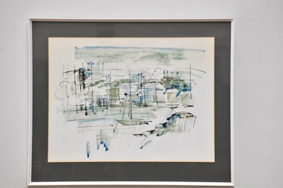 Lot 724 - ALFRED BIRDSEY (1912-1996); mixed media, river...