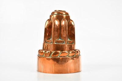 Lot 774 - A 19th century copper jelly mould, stamped 209,...