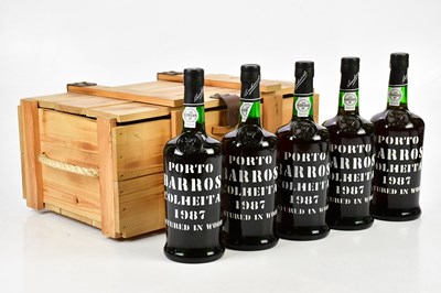 Lot 2785 - PORT; five bottles of Barros Colhetta 1987,...