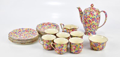 Lot 1481 - ROYAL WINTON; a Chintz tea service in the...