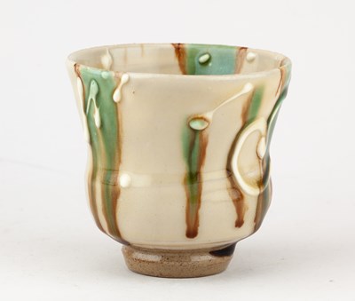 Lot 637 - TAKESHI YASUDA (born 1943); a stoneware yunomi...